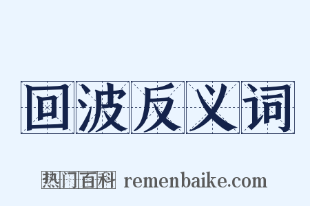 回波反义词是什么意思的图片